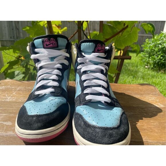 Nike Dunk High 6.0 Yellow Blue Casual Shoes Sneakers Women's Size 8 - Picture 2 of 11